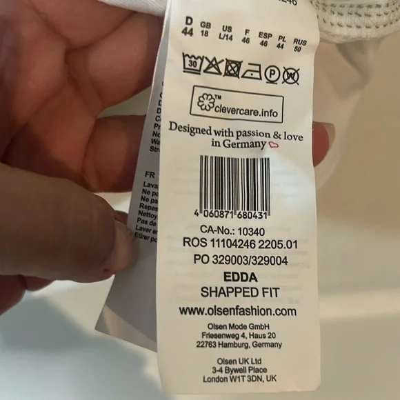 White and Green Women's Top NWT size large - Picture 4 of 10